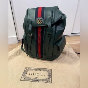 Authentic Gucci Green Ophidia Backpack